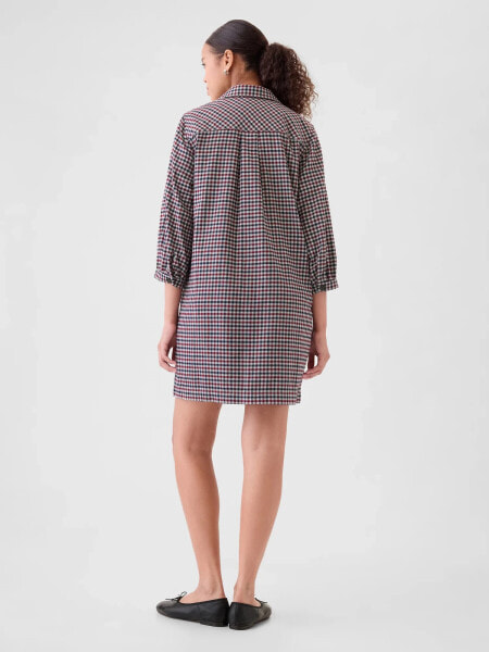 Flannel Utility Mini Shirtdress