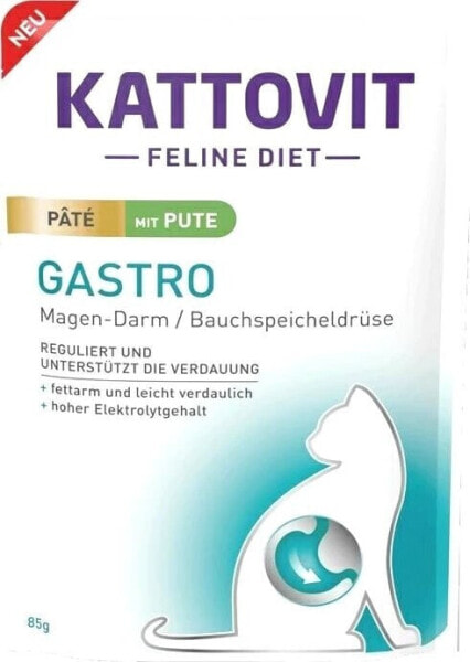 Kattovit Kattovit Gastro Karma dla Kota Na Trawienie Indyk 85g