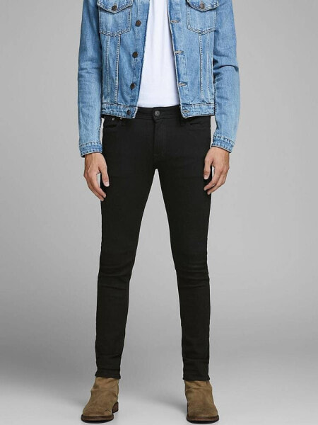 Jack & Jones Liam skinny jeans in black denim