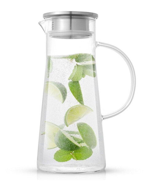 Breeze Glass Pitcher with Stainless Steel Lid