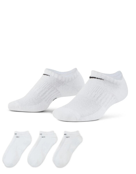 Nike Training Everyday Cushioned 3 pack trainer socks in white