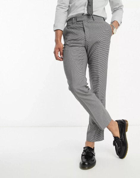 French Connection suit trousers in marine and grey check