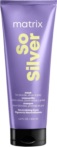 Farbschützende Maske für helles Haar - Matrix Total Results Color Obsessed So Silver Triple Power Mask 200 ml