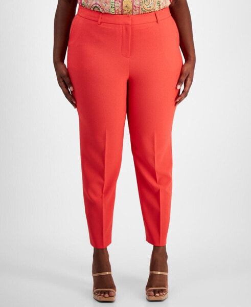 Plus Size Classic Mid Rise Ankle Pants