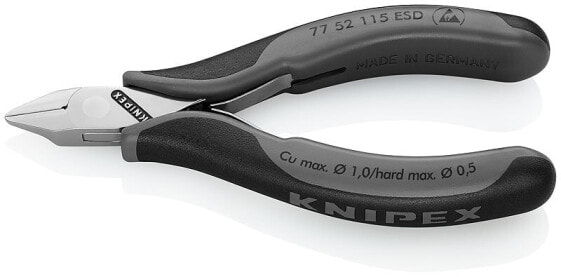 KNIPEX KP-7752115ESD - Side-cutting pliers - 1.1 cm - 1.4 cm - 7 mm - 1 mm - Electrostatic Discharge (ESD) protection