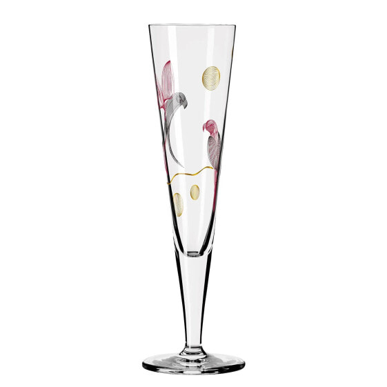 Champagnerglas Goldnacht Papagei