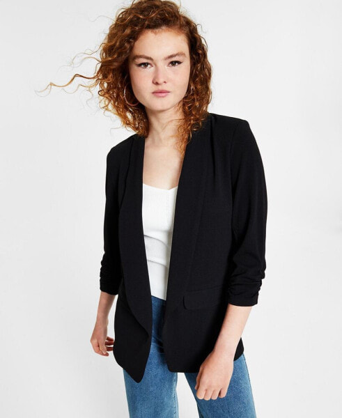 Women's Knit 3/4-Sleeve Boyfriend Blazer, Created for Macy's