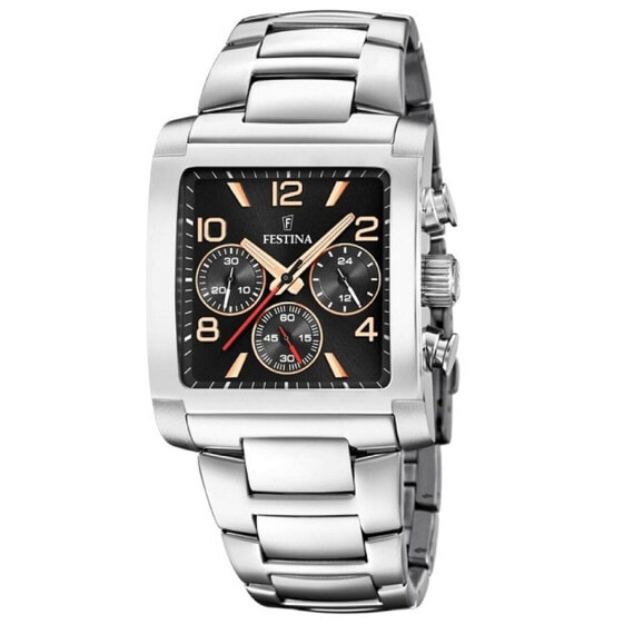 Мужские часы Festina F20652/4 Чёрный Серебристый