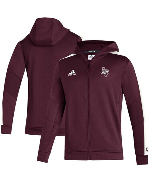 Men's Maroon Texas A M Aggies 2021 Sideline Aeroready Full-Zip Hoodie