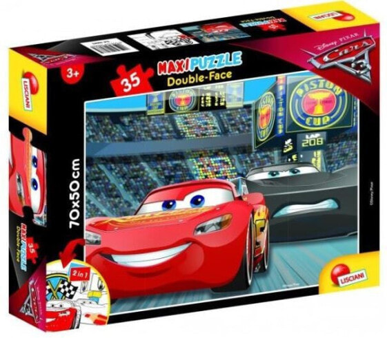 Lisciani Puzzle dwustronne 35 elementów Maxi Cars 3 Go! Go! Go! (304-60665)