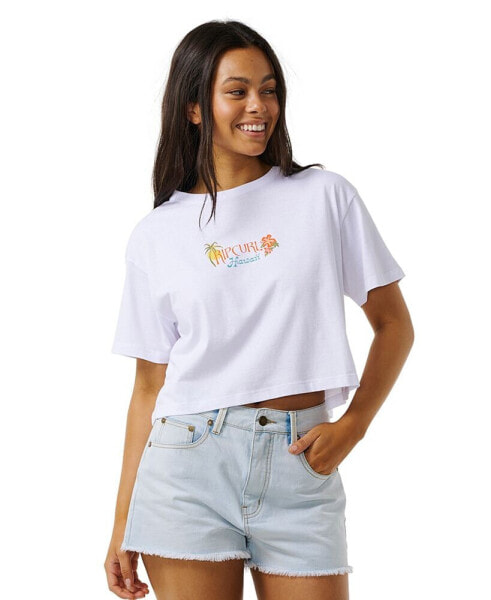 Juniors' Island Crop T-Shirt