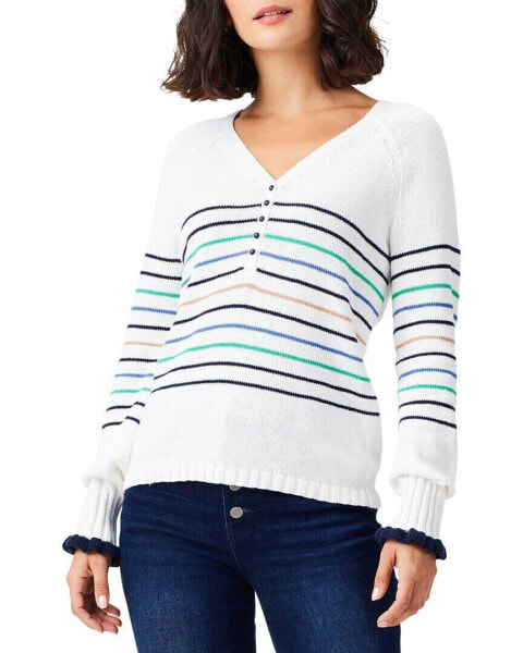 Nic+Zoe Maritime Stripe Sweater Women's