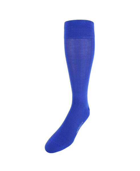 Jasper Mercerized Cotton Ribed Mid-Calf Socks