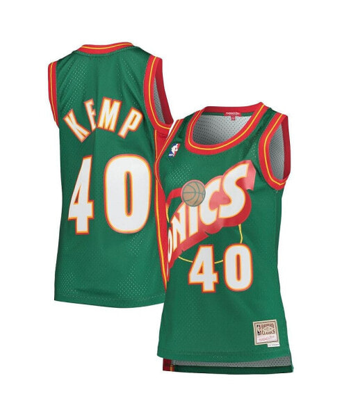 Women's Shawn Kemp Green Seattle SuperSonics 1995-96 Hardwood Classics Swingman Jersey