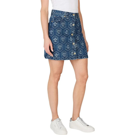 PEPE JEANS Jacquard short skirt