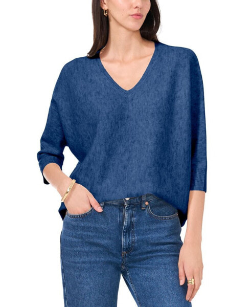 Women's V-Neck Dolman-Sleeve Sweater