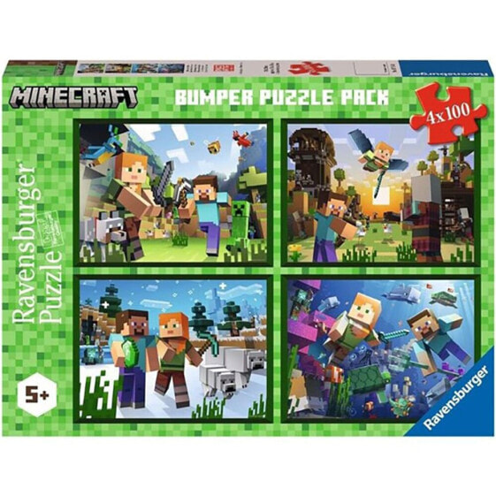 RAVENSBURGER Minecraft Puzzle 4x100 Units