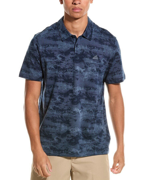 Adidas Go-To Printed Polo Shirt Men's Blue S