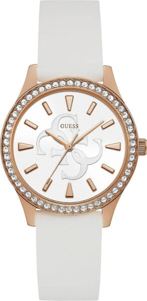 Guess Damen Armbanduhr Anna weiß, rosegold 38 mm GW0359L2