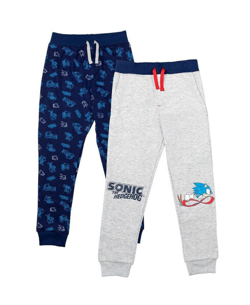 Sonic The Hedgehog 2 Pack Boys Pants Blue/Grey Toddler| Child