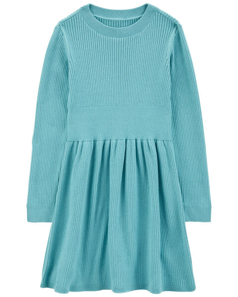 Kid Long-Sleeve Sweater Knit Dress 7