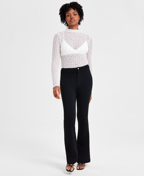 Women's Flare-Leg Ponté-Knit Pants, Created for Macy's