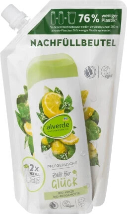 Nachfüllbeutel Duschgel Zeit für Glück Bio-Minze Bio-Bergamotte, 500 ml