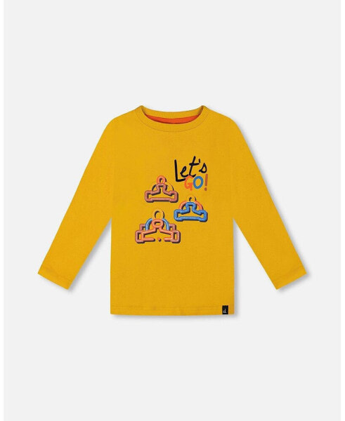 Toddler Boys T-Shirt With Print Mustard Yellow - Toddler|Child