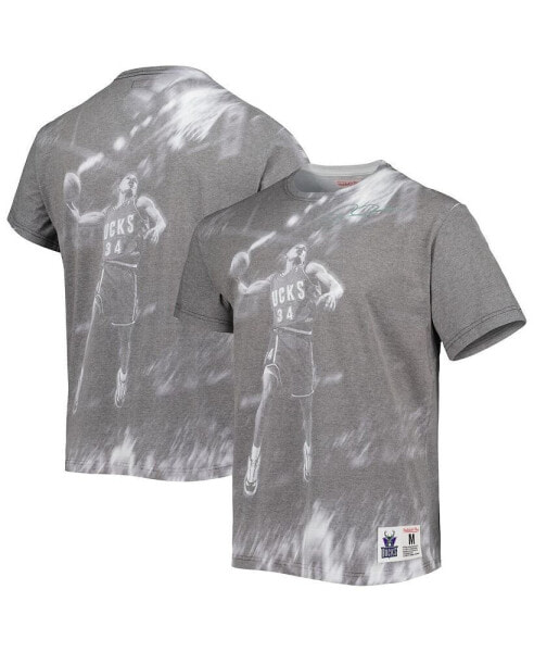 Men's Ray Allen Heather Gray Milwaukee Bucks Above The Rim T-shirt