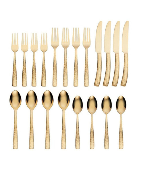 Argent Orfèvres Paris Hammered Gold 20-Pc. Flatware Set, Service for 4