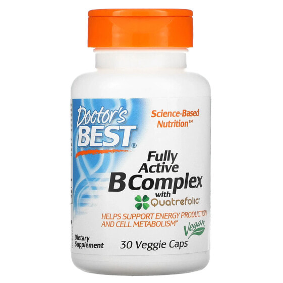 Fully Active B Complex with Quatrefolic®, 30 Veggie Caps