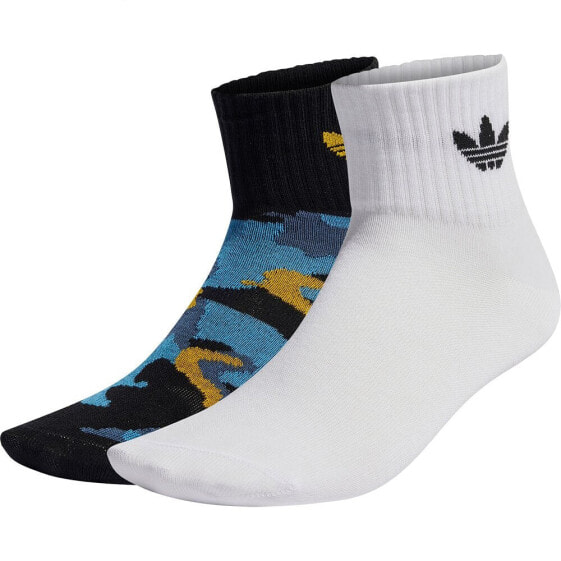 ADIDAS ORIGINALS Camo Mid-Ankle socks 2 pairs