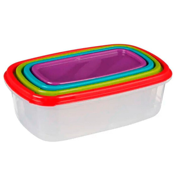 FIVE Rectangular Food Container 4 Units