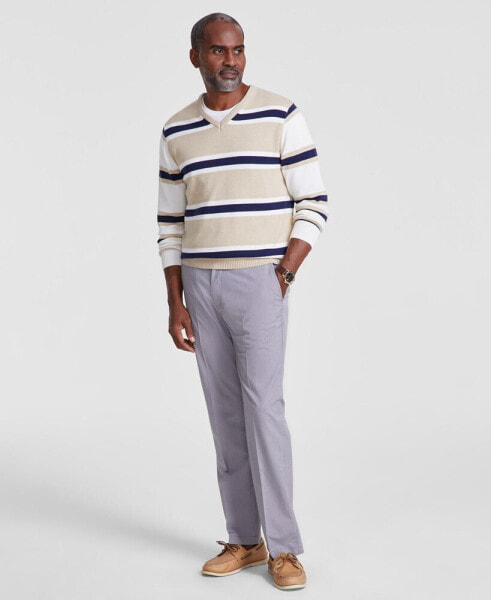 Men's Mixed Stripe V-Neck Sweater, Created for Macy's