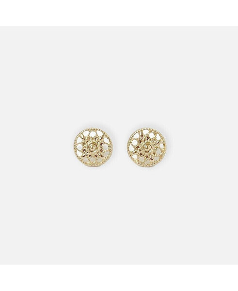 Filigree Stud Earrings Gold