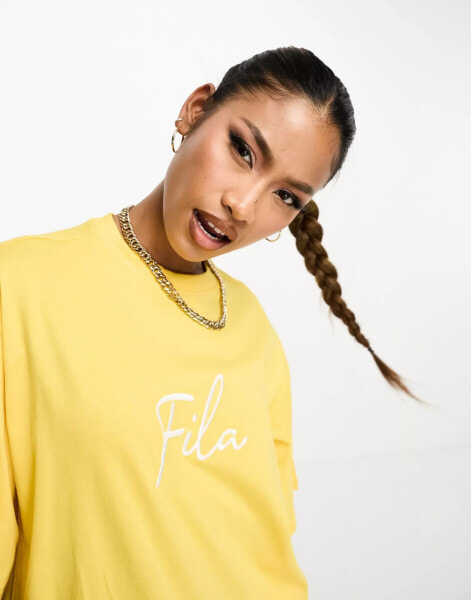 Fila graphic t-shirt in yellow