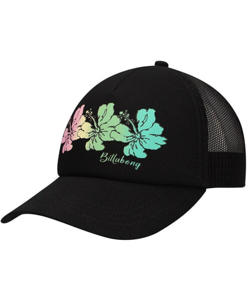 Women's Black Aloha Forever Trucker Adjustable Hat