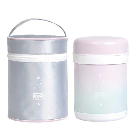 SARO Steel Food Flask With Carrying Bag