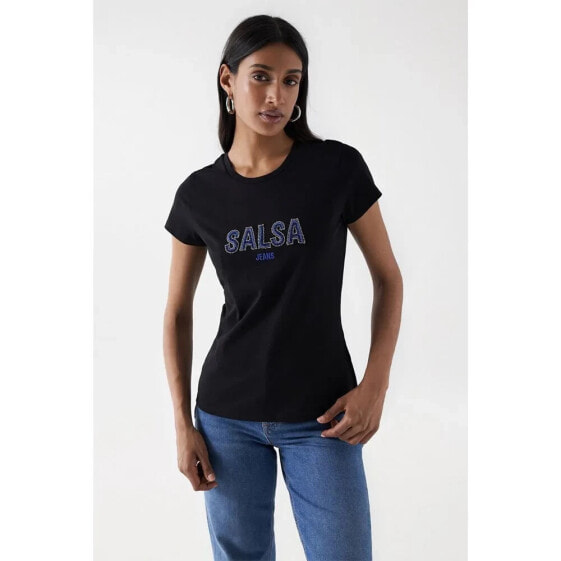 SALSA JEANS Institutional Beaded Branding short sleeve T-shirt