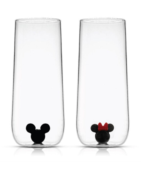 Mickey & Minnie Icon Tall Drinking Glass, Set of 2