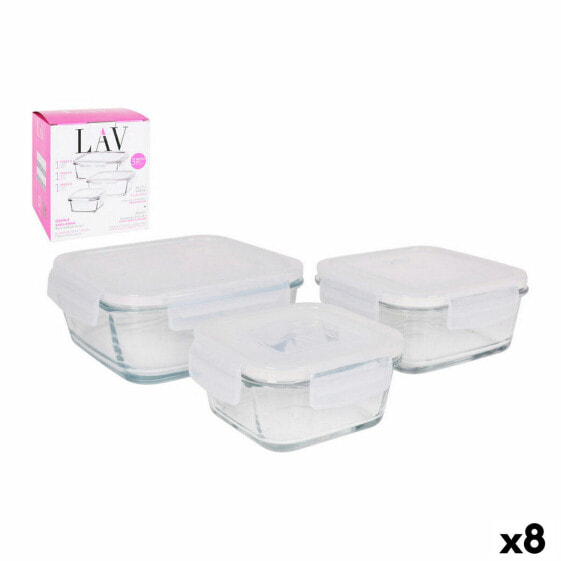 Набор судков 3 LAV Стеклянный (8 штук) (3 pcs)