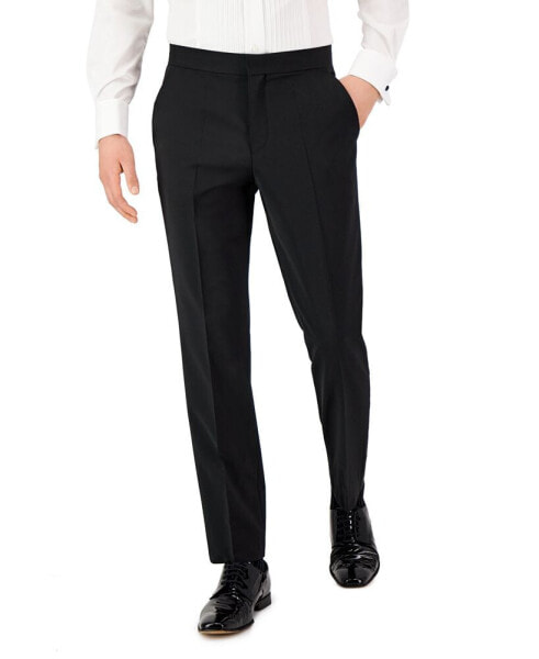 Men's Modern-Fit Wool Blend Super Flex Stretch Tuxedo Pant