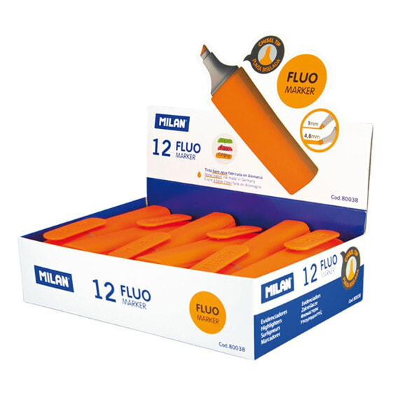 MILAN Display Box 12 Orange Fluo Highlighters