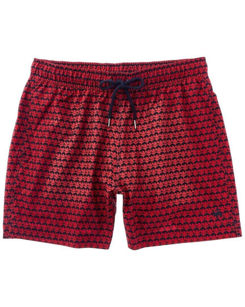 Brooks Brothers Montauk Golden Fleece Print Swim Trunk Men's Red L