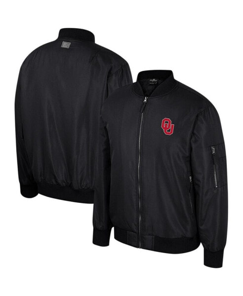 Men's Black Oklahoma Sooners Full-Zip Bomber Jacket