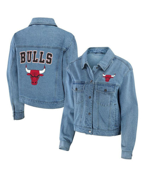 Women's Chicago Bulls Full-Snap Denim Jacket