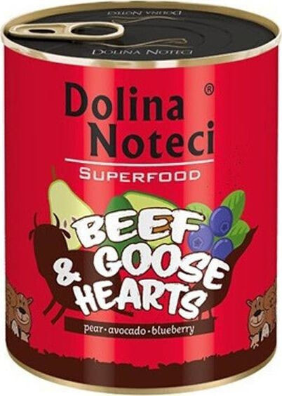 Dolina Noteci Dolina Noteci Premium Superfood Pies Wołowina i serca gęsi puszka 800g