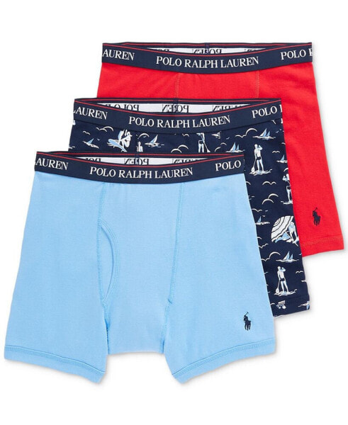 Men's 3-Pk. Classic Cotton Boxer Briefs