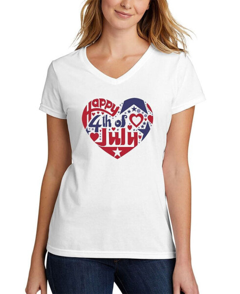 Топ LA Pop Art July 4th Heart Neck