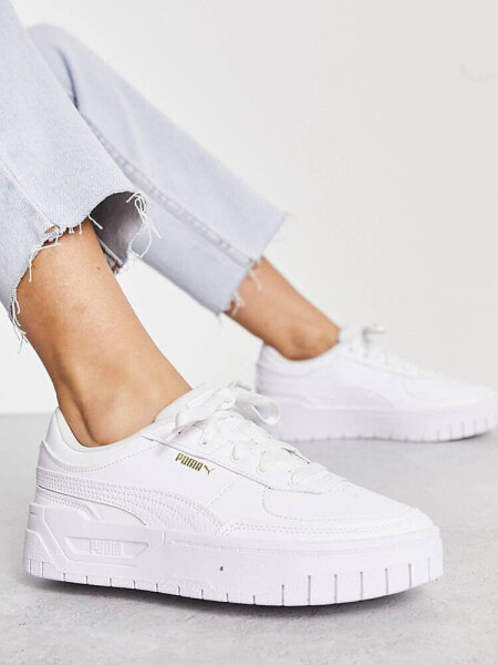 Puma Cali Dream chunky trainers in triple white